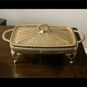 Vintage Silverplated Rectangular Chaffing Buffet